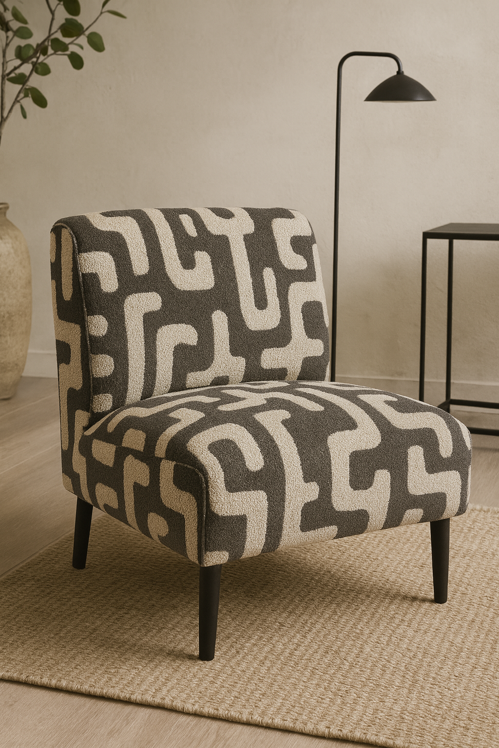 Taupe daytona fabric styled detail