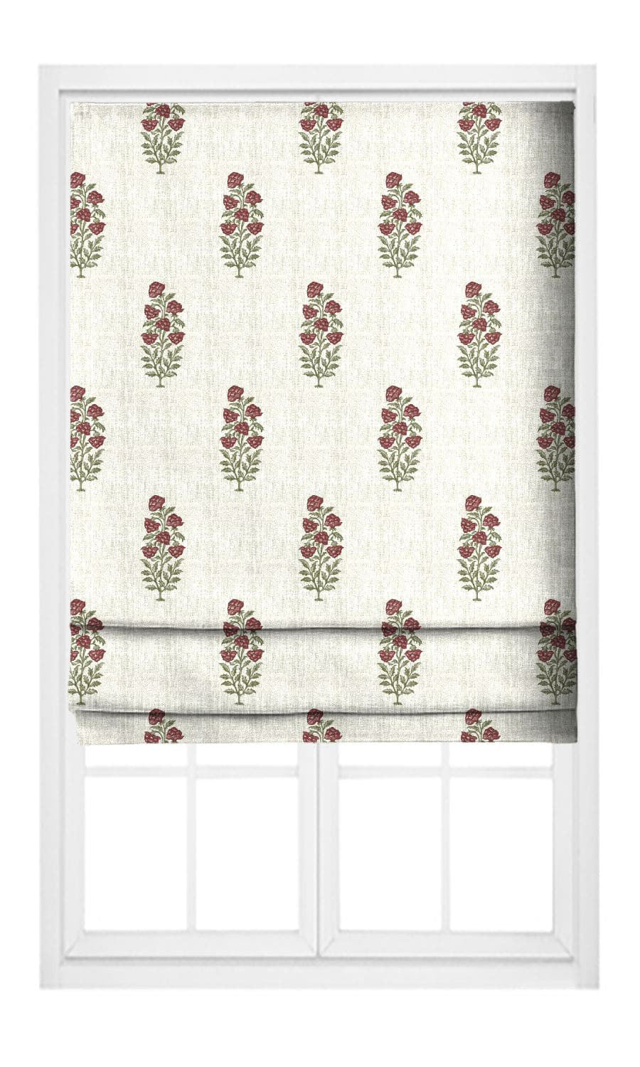Crimson flowers Floral Reverie fabric detail 2