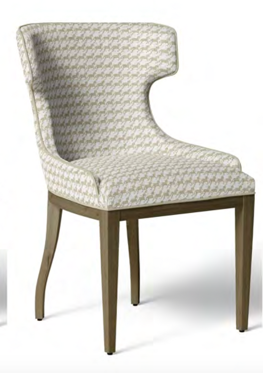 Close-up detail of ivory and beige heritage houndstooth fabric