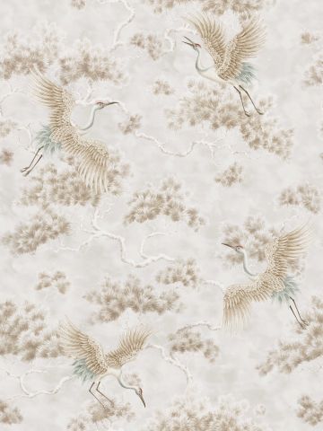 Close-up detail of ivory Hishō Japanese Shibui fabric