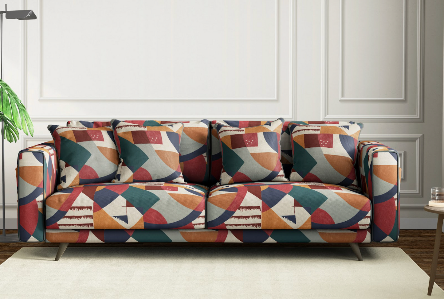 Abstract Arc Merlot – styled interior | Venia Home