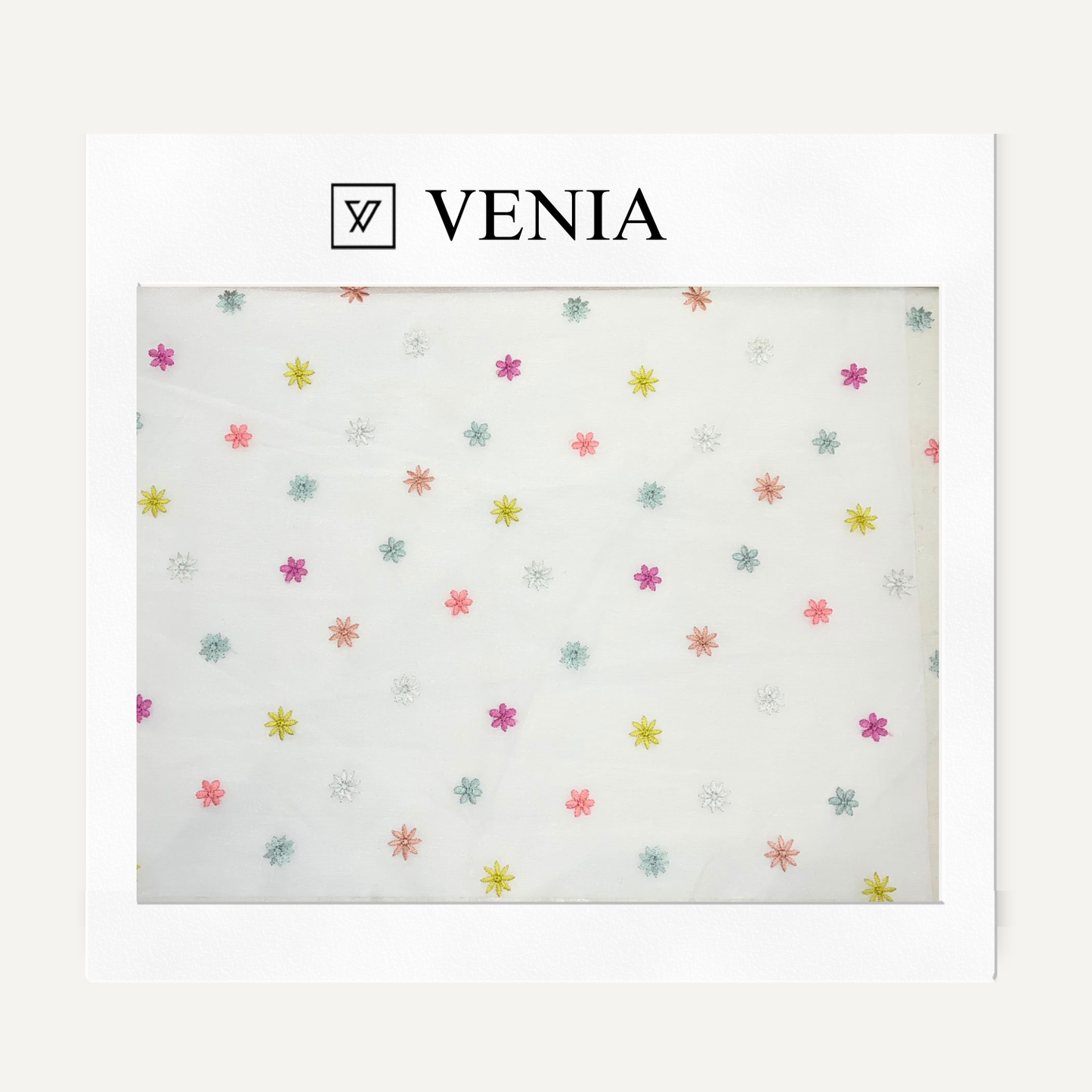 Daisies Sheer Fabric – floral printed sheer curtain fabric | Venia Home