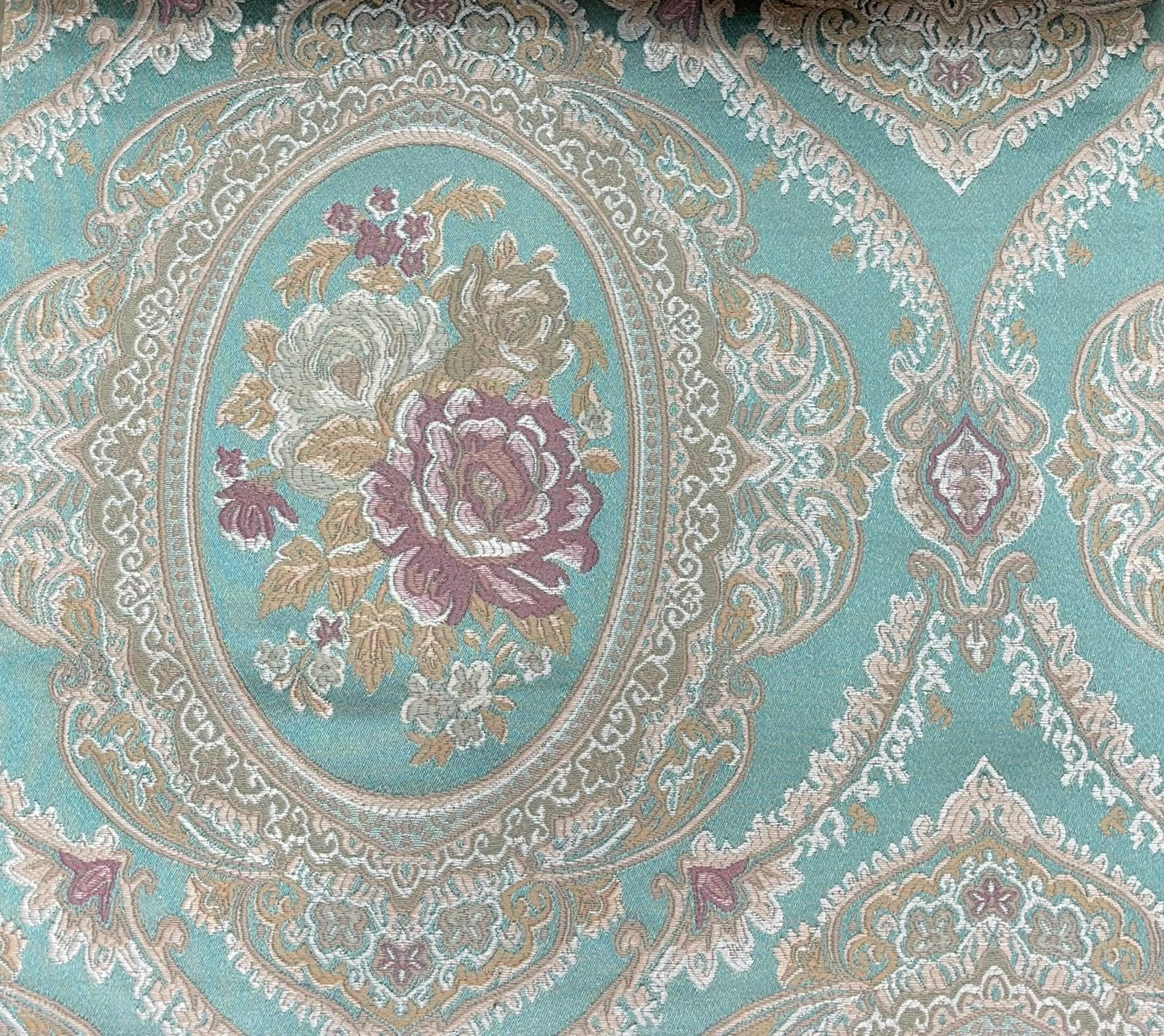 Regency Fabric Aqua – room setting | Venia Home