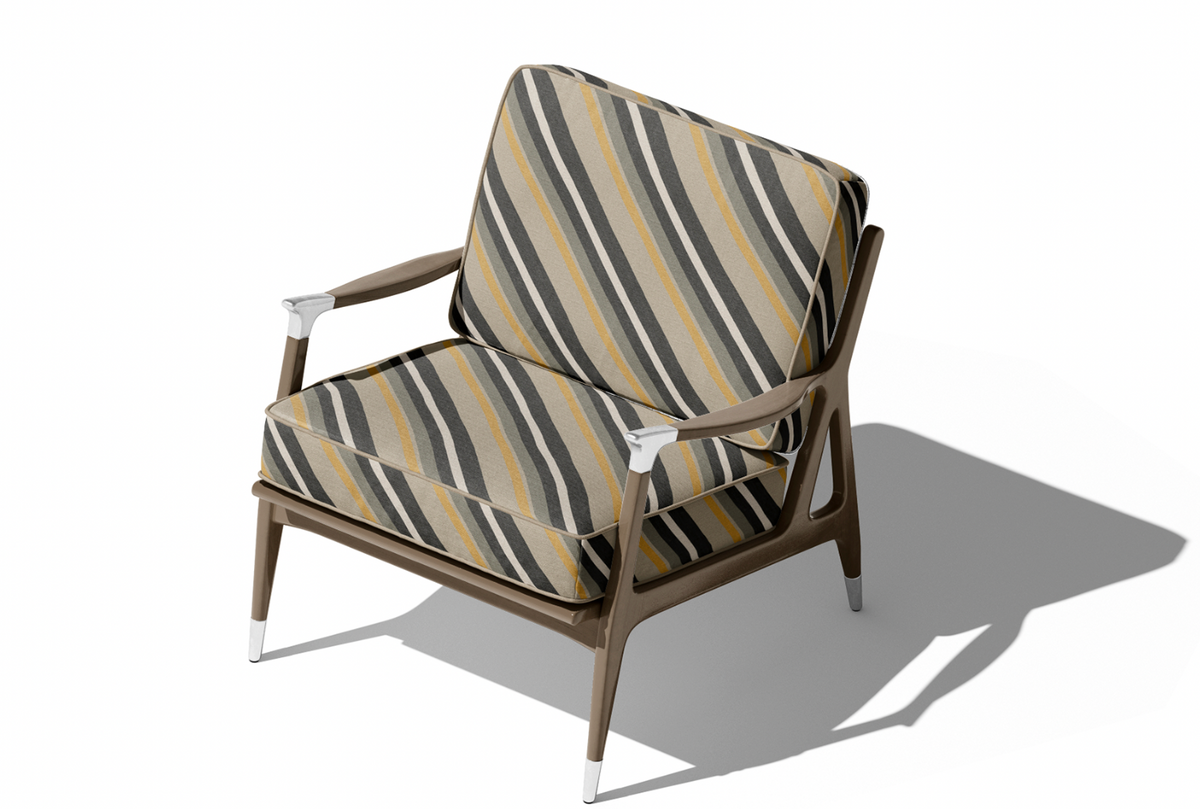 Retro Diagonal Stripe Slate – room setting | Venia Home