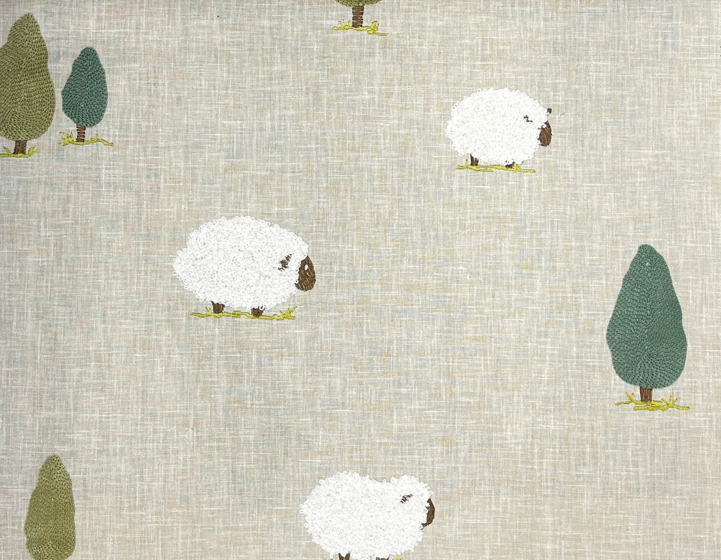Sheep Detective Curtain Fabric – room setting | Venia Home