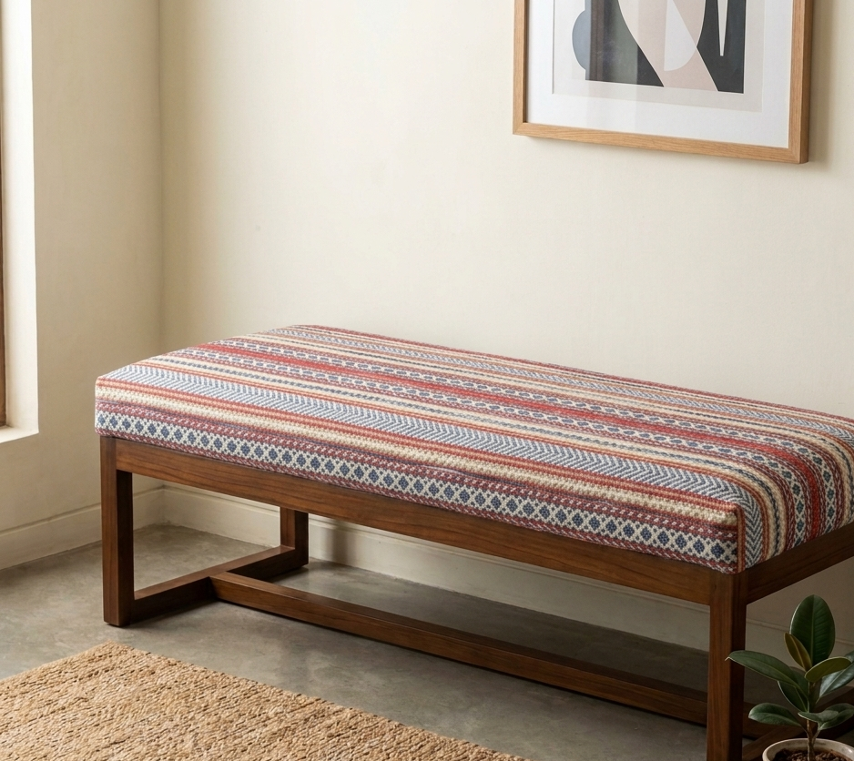 Stripe fabric – room setting | Venia Home