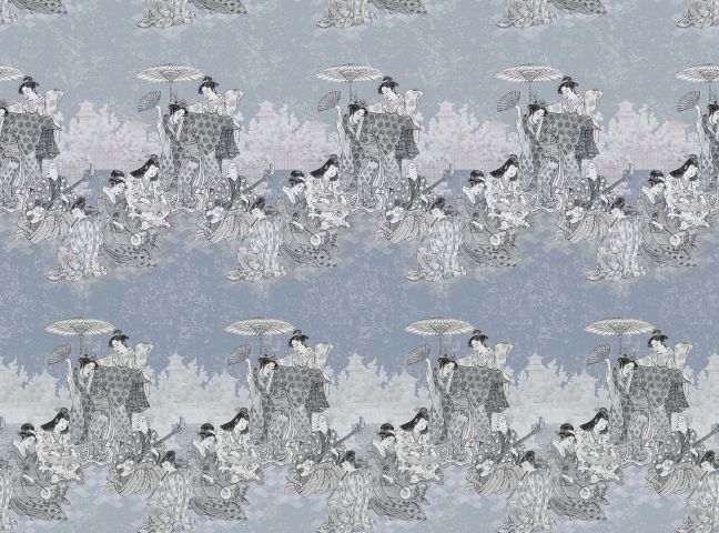 Close-up detail of Koto Japanese Shibui fabric II