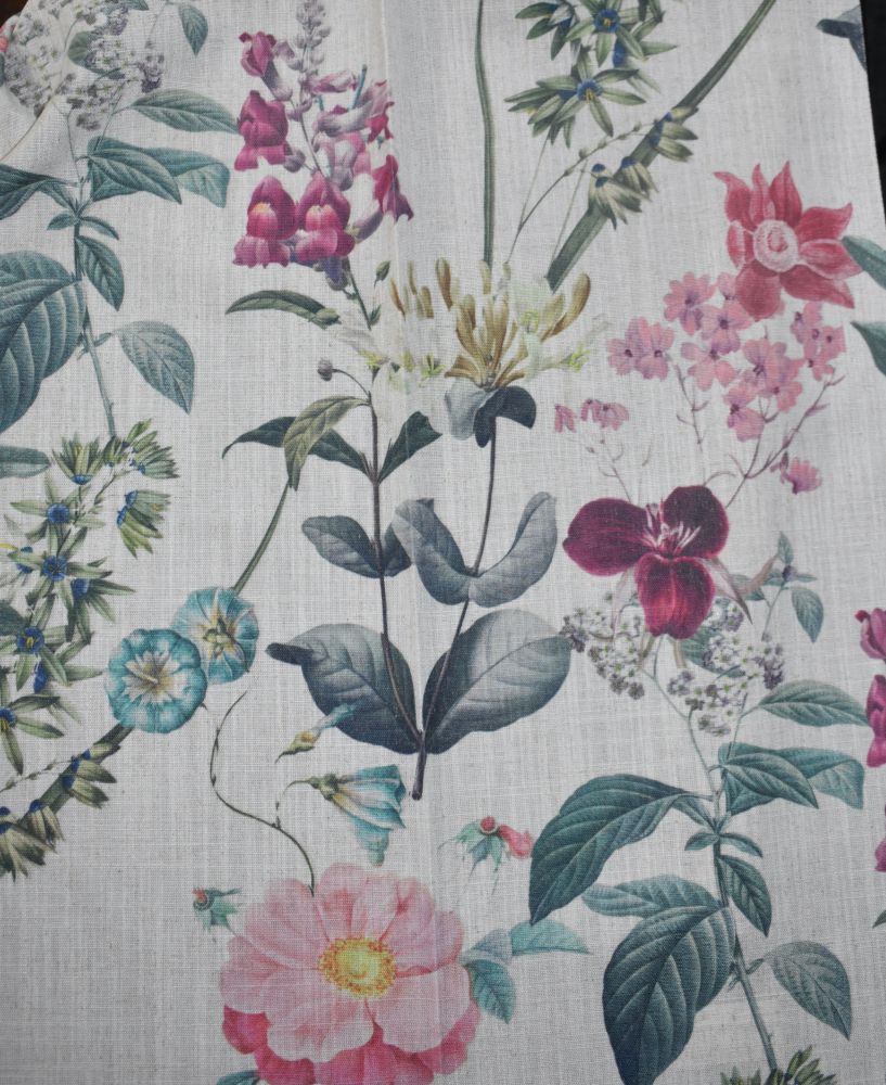 Rainforest bloom fabric styled detail