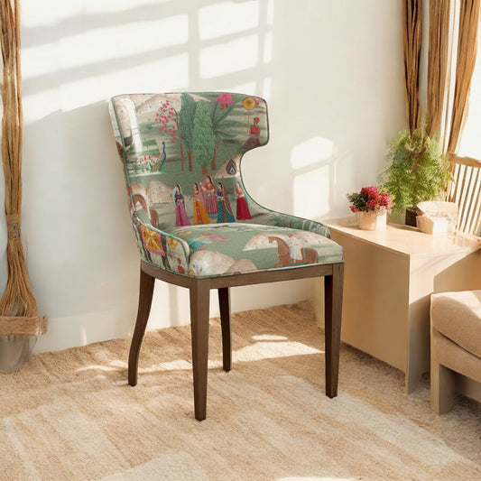 Royal Durbar fabric on upholstered chair