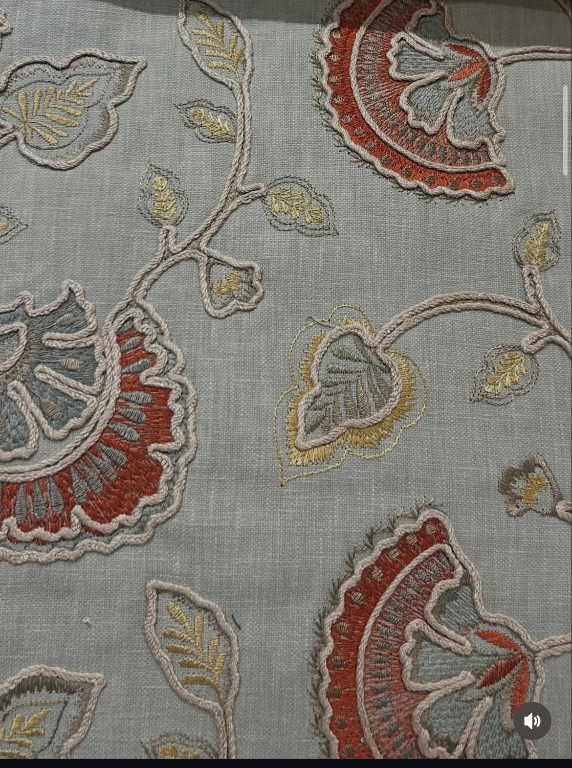 Close-up detail of royal heritage fabric