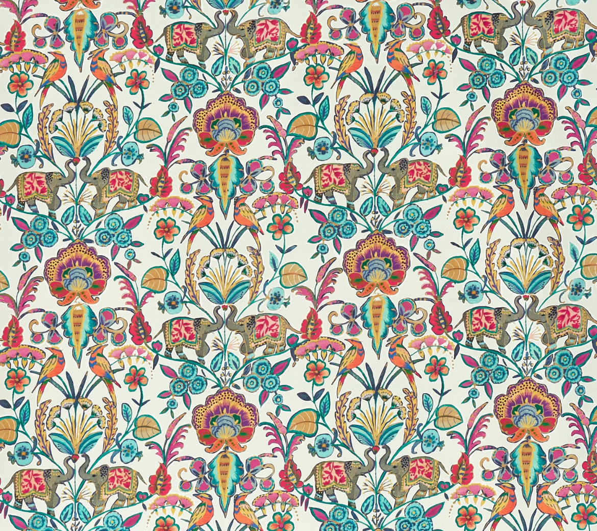 Close-up detail of cobalt royal march fabric