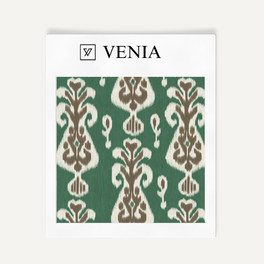 Emerald signature ikat upholstery fabric swatch by Venia Home