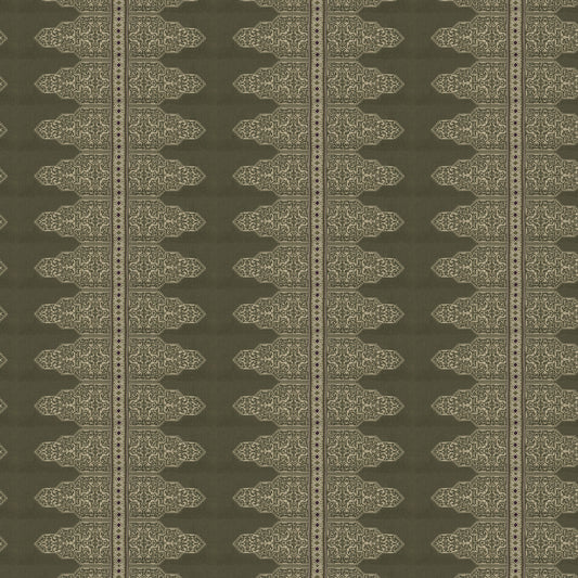 Sage green spice route impressions fabric detail