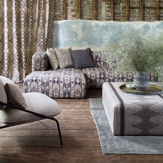 Spice route impressions fabric collection styled detail 2