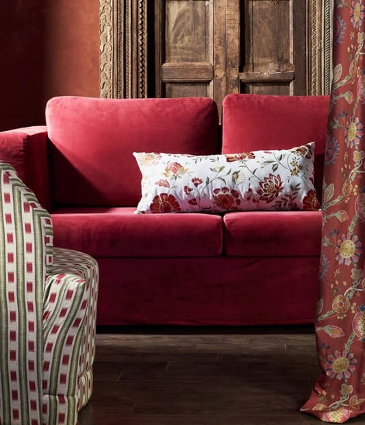 Summer wheel and colonial stripe fabric styled together