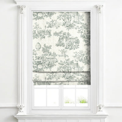 Classic French Toile Fabric - Mint Green