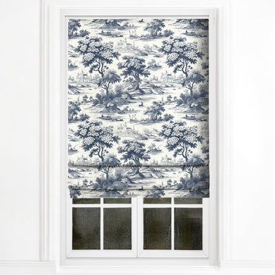 Riverbend Toile Fabric - Midnight Blue