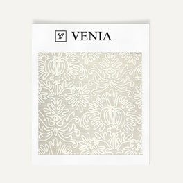 Rope Damask Fabric - Ivory