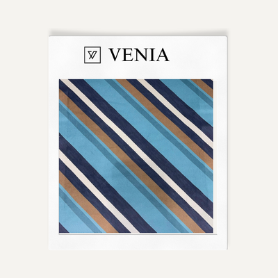 Retro Diagonal Stripe Azure