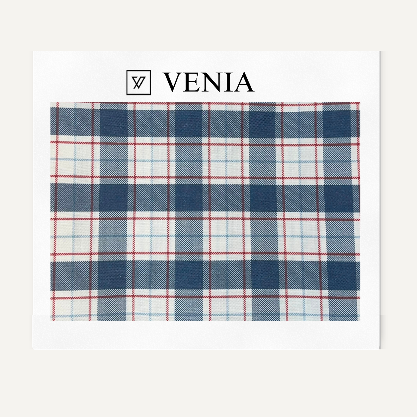 Highland Plaid Fabric - Navy Blue