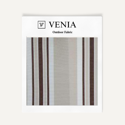 Outdoor Cord Fabric - Brown & Beige Stripes