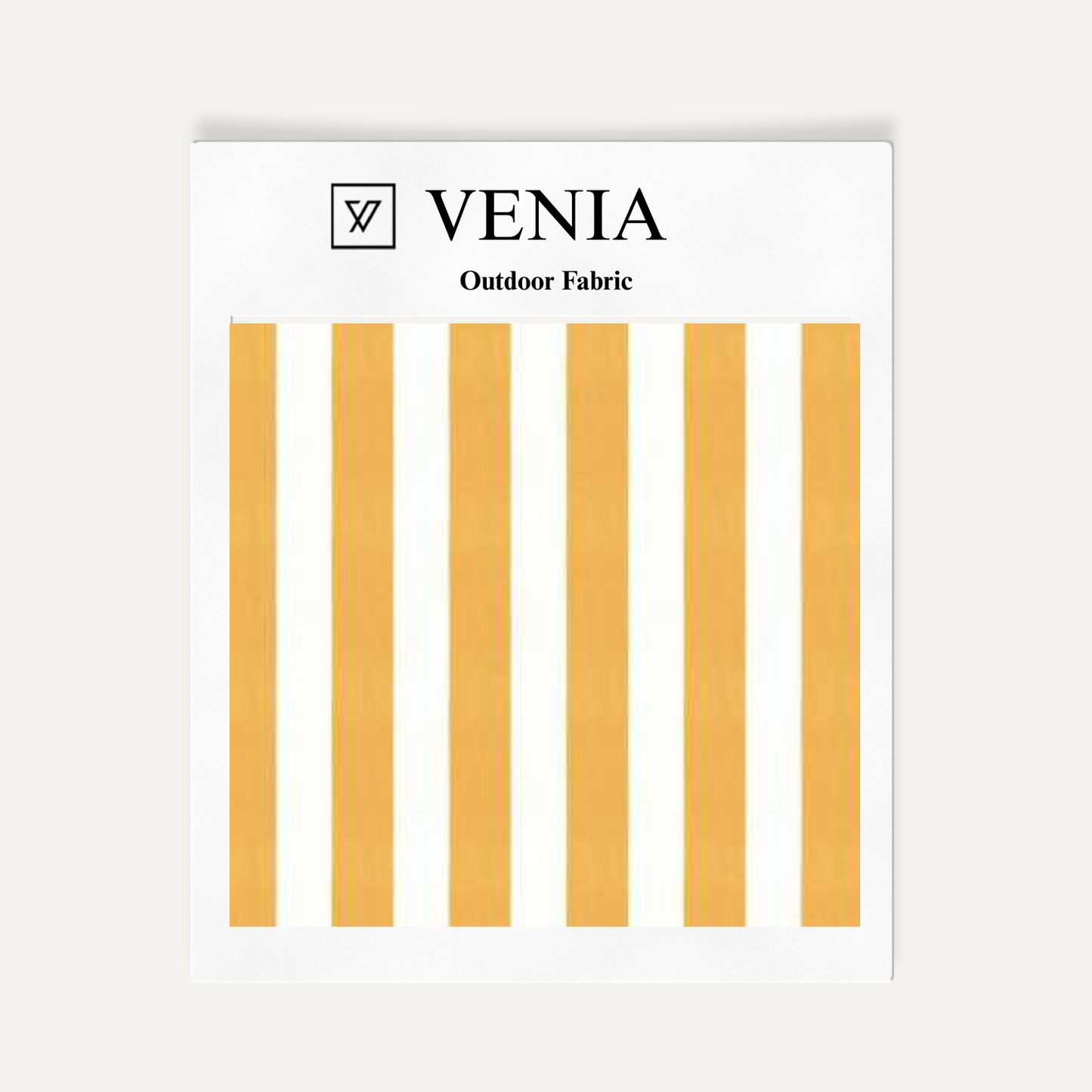 Patio Stripes Fabric - Yellow & White