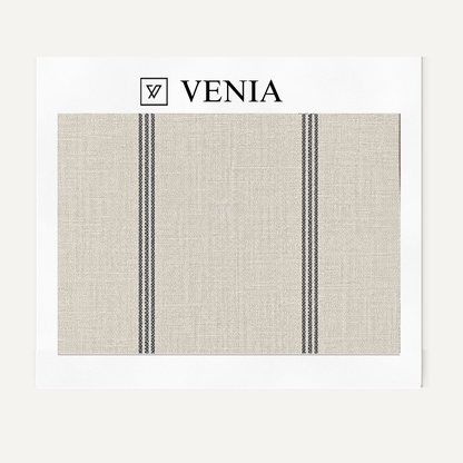 Oslo Stripe Fabric - Black