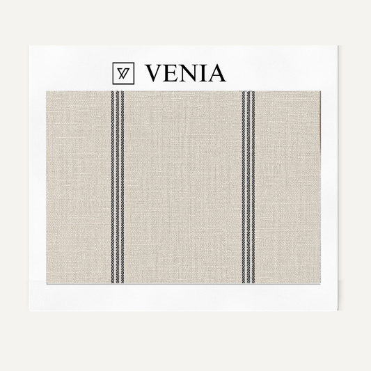 Oslo Stripe Fabric - Navy