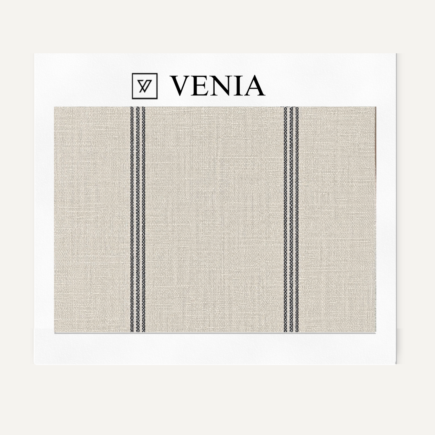 Oslo Stripe Fabric - Black
