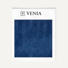Textured Chevron Fabric – Indigo Blue
