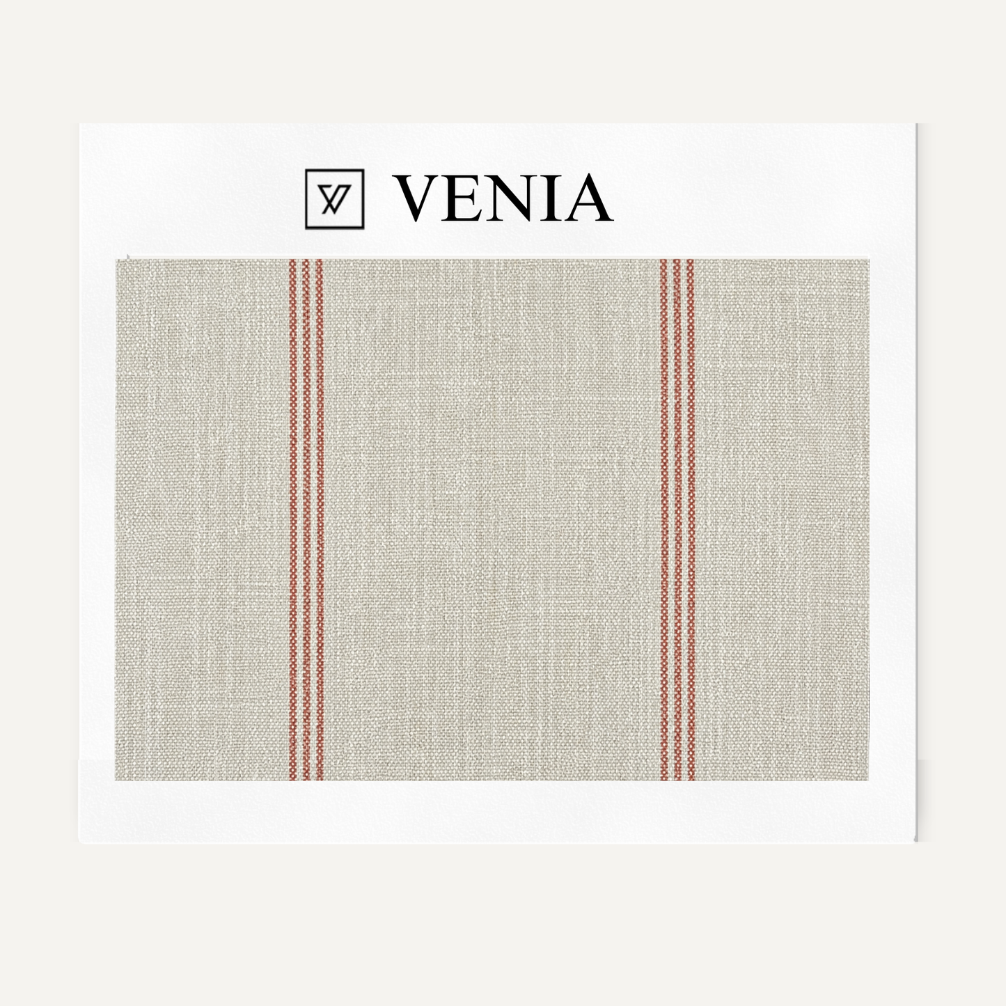Oslo Stripe Fabric - Terracotta