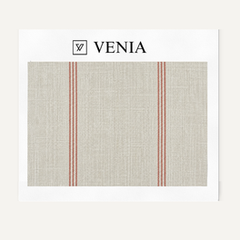Oslo Stripe Fabric - Terracotta