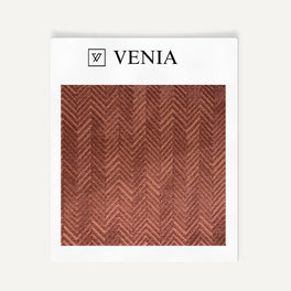 Textured Chevron Fabric – Burnt Orange