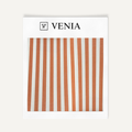 Classic Stripe Fabric - Rust Orange