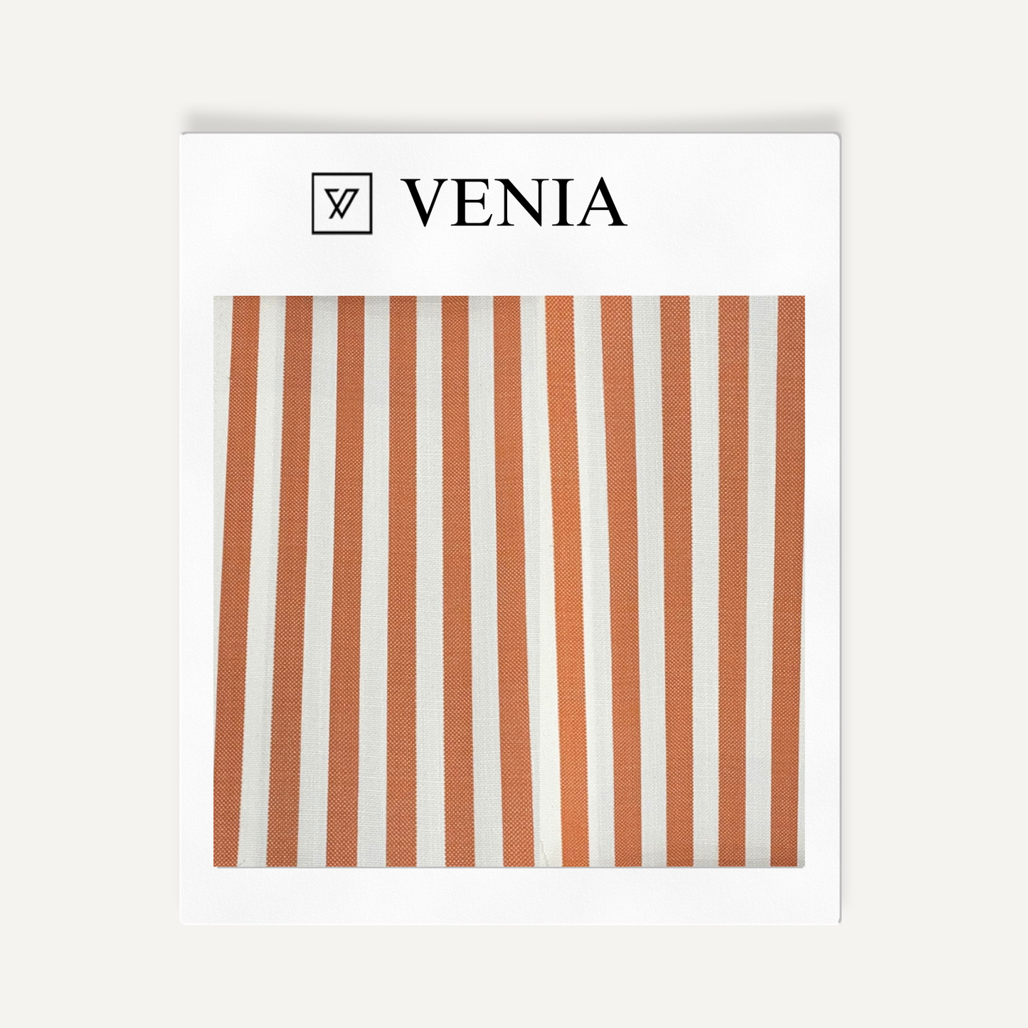 Classic Stripe Fabric - Rust Orange