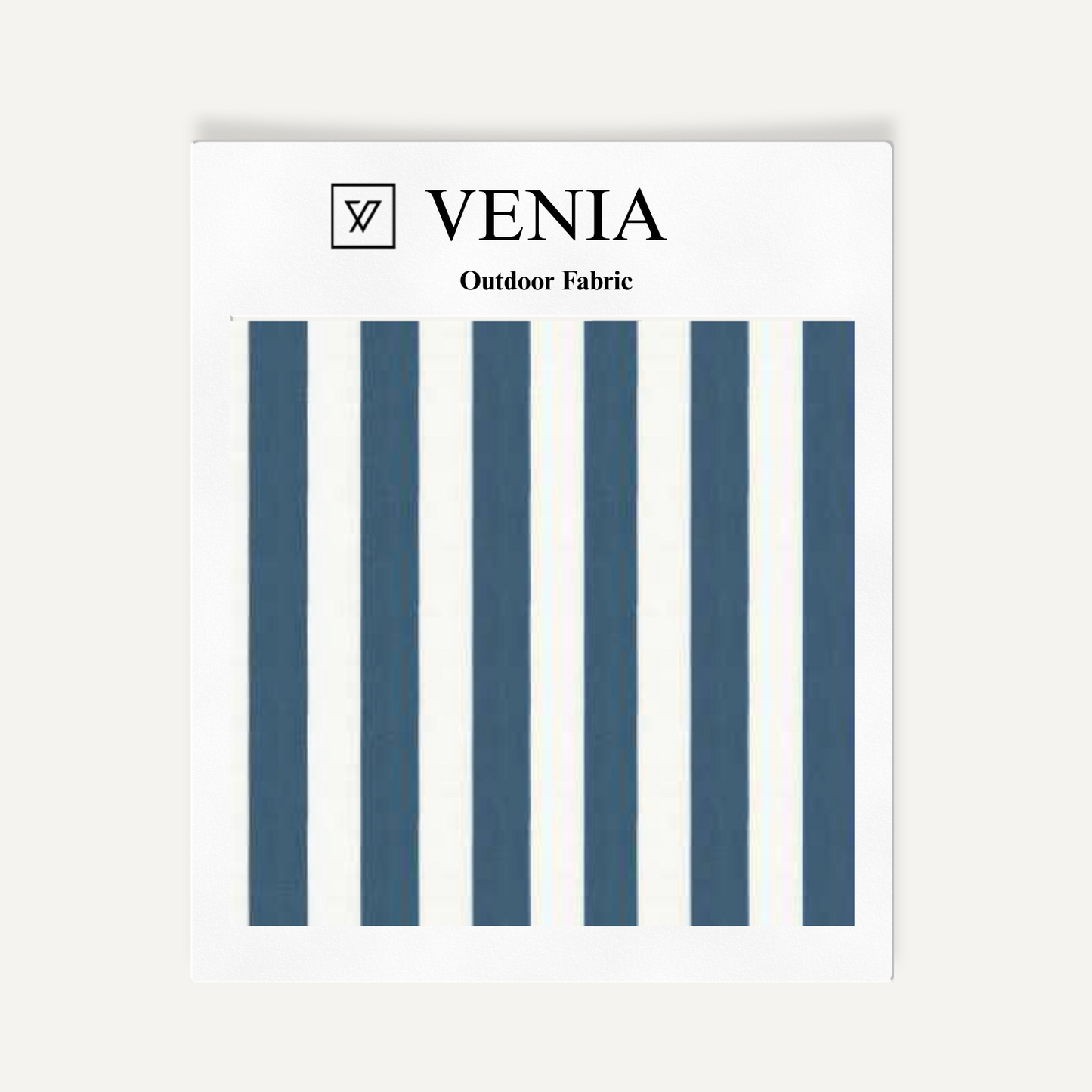 Patio Stripes Fabric - Blue & White