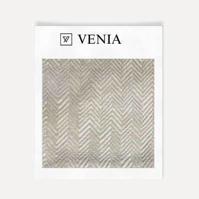 Textured Chevron Fabric -  Ivory
