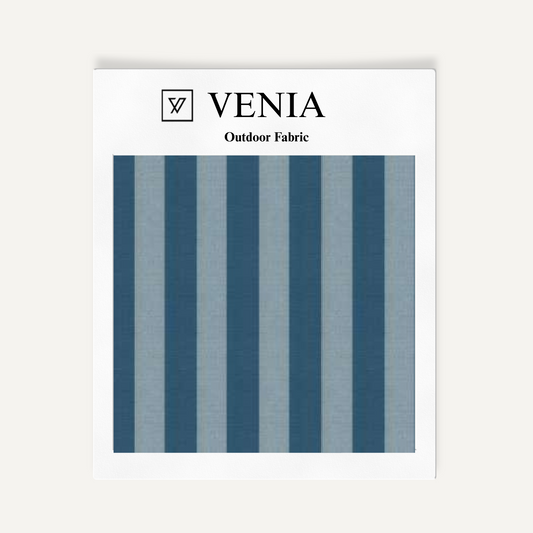 Patio Stripes Fabric - Blue