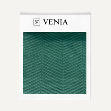 Chevron Quilted Velvet Emerald Green