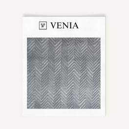 Textured Chevron Fabric – Grey