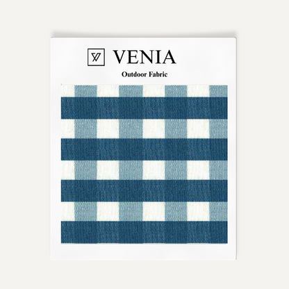 Garden Gingham Fabric - Blue