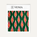 Everyday Ikat Fabric - Emerald & Pink