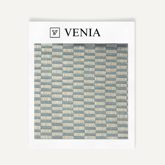 Basketweave Fabric - Ice Blue
