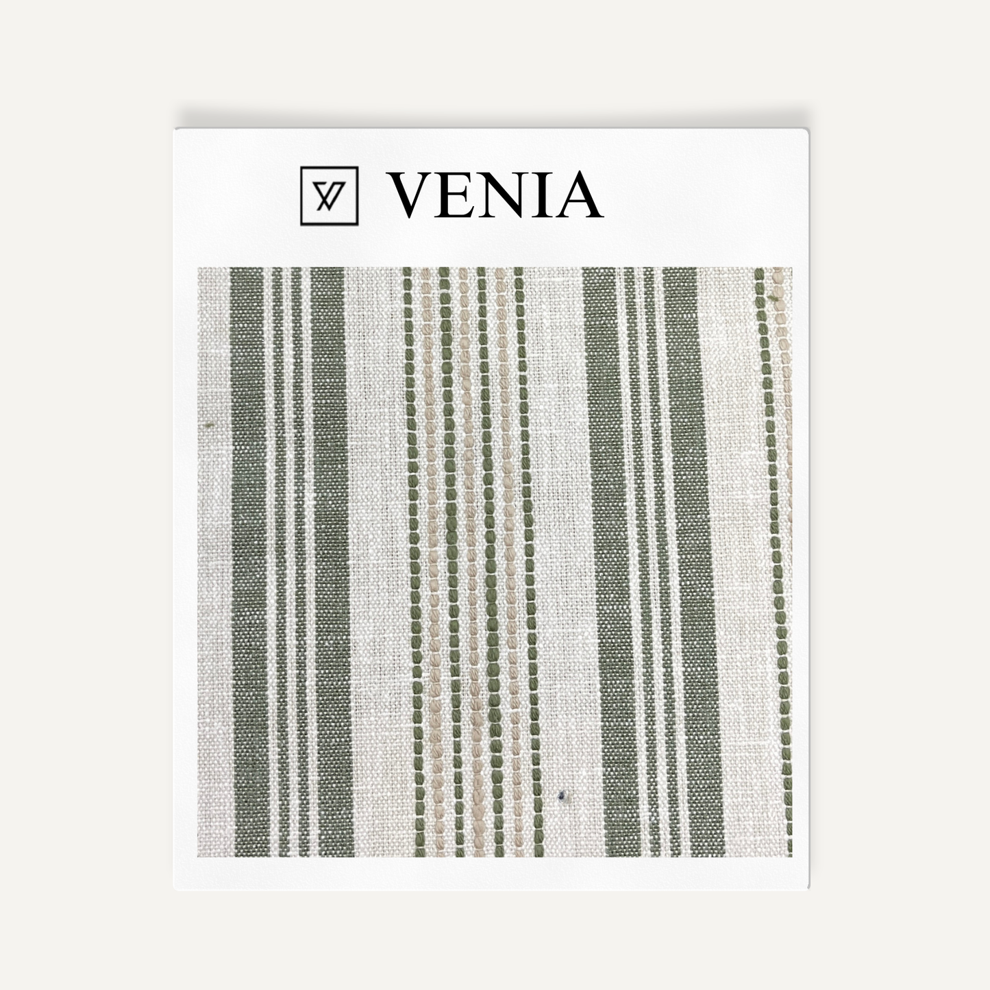 Chalk & Cheese Striped Fabric - Forest Green