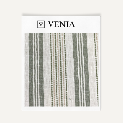 Chalk & Cheese Striped Fabric - Forest Green
