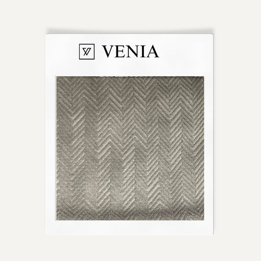 Textured Chevron Fabric – Beige