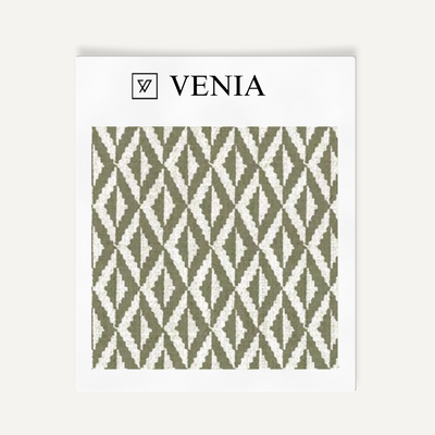 Facet Diamond Fabric - Olive