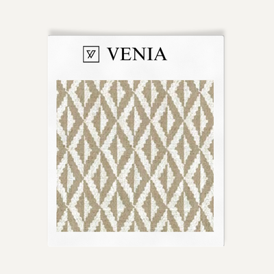 Facet Diamond Fabric - Beige