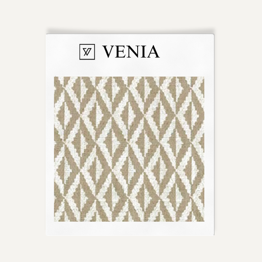 Facet Diamond Fabric - Beige