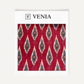 Everyday Ikat Fabric - Crimson & Slate